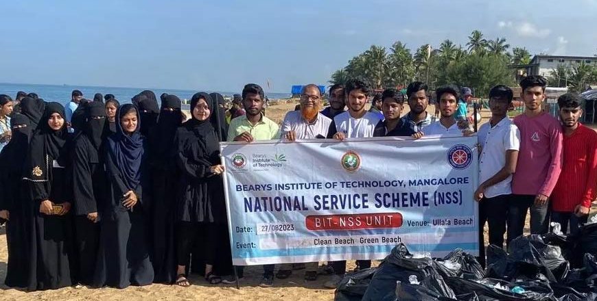 Bearys Group of Institutions organise Ullal Beach clean up day