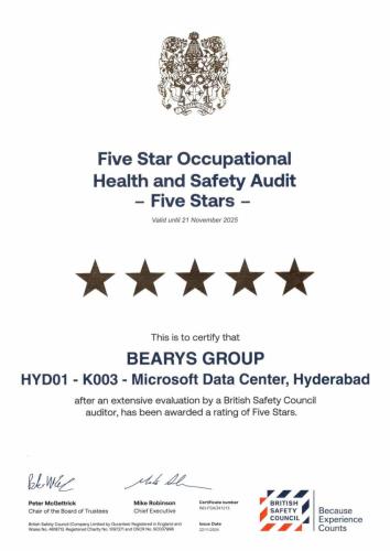 Achieving 7 Million Safe Manhours at Hyderabad Data Center.