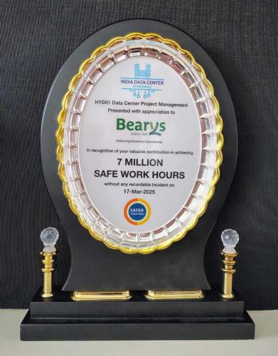 Achieving 7 Million Safe Manhours at Hyderabad Data Center.