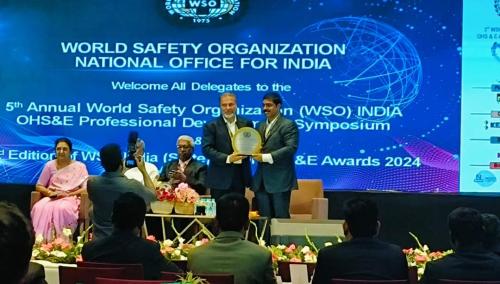 Bearys win the coveted “Outstanding Performance in Construction OHS&E Excellence Award” from WSO India